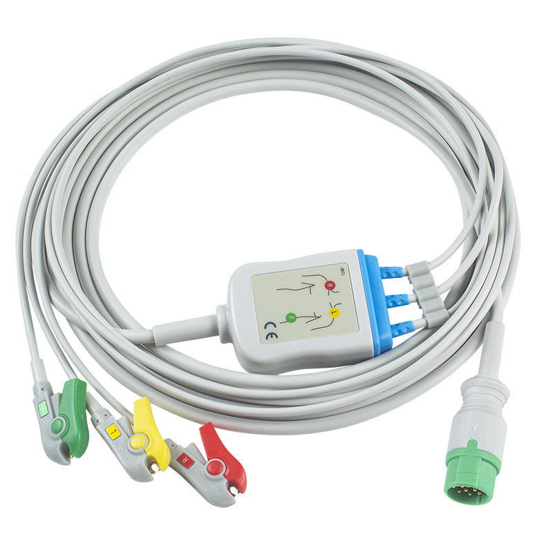 비오라이트 BLT ECG 케이블과 리드선 3Lead IEC 클립 12Pin 연결기 ECG 케이블