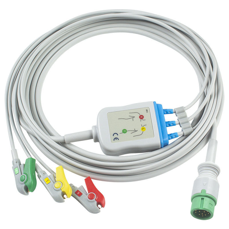 Mindray > Datascope 호환 직결 ECG 케이블 및 리드 와이어 - 040-000964-00