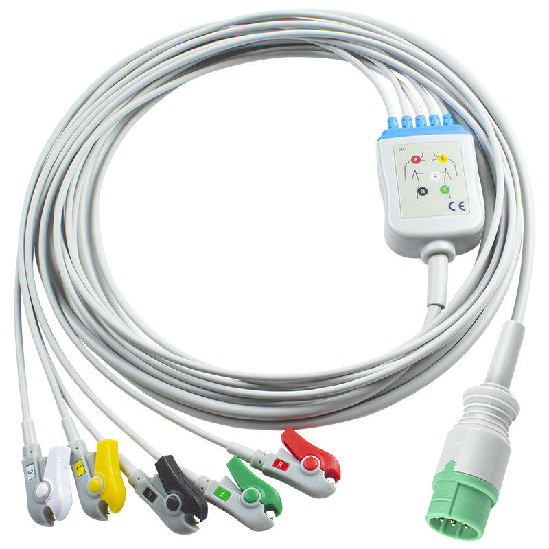 쉴러 호환 ECG 케이블 및 납 전선을 위해 직접 연결 5 납 IEC Grabber