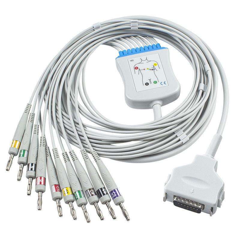 후쿠다 전자 CP-101LD FX101 FX-7202 IEC 바나나 4.0 10Leads EKG 환자 모니터 케이블 ECG 척수