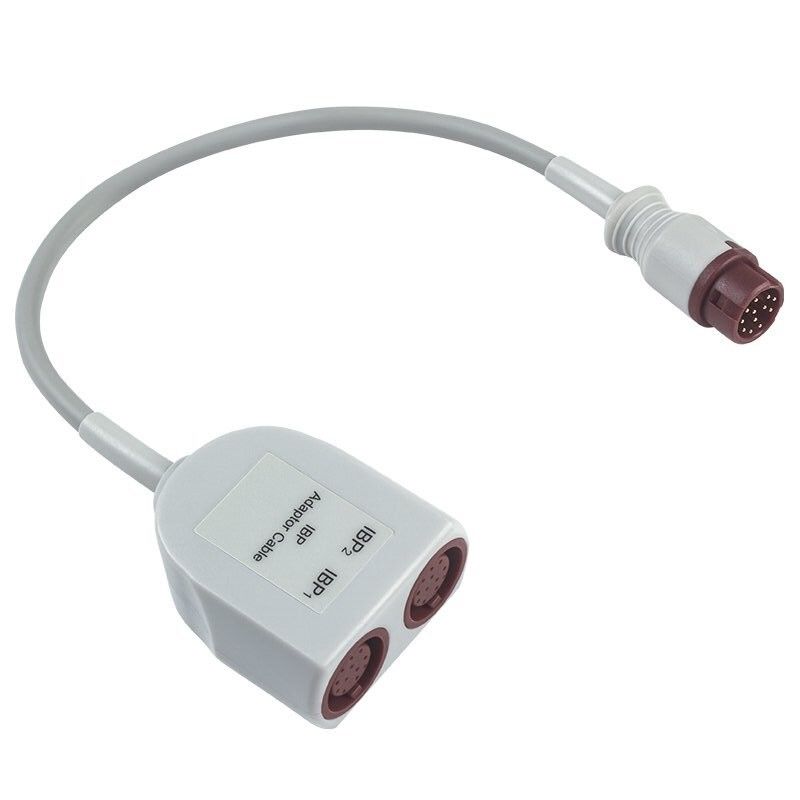 P-Hilips 듀얼 IBP 어댑터 케이블 12 핀 커넥터, 0.3 미터 길이, 의료용 TPU 재료