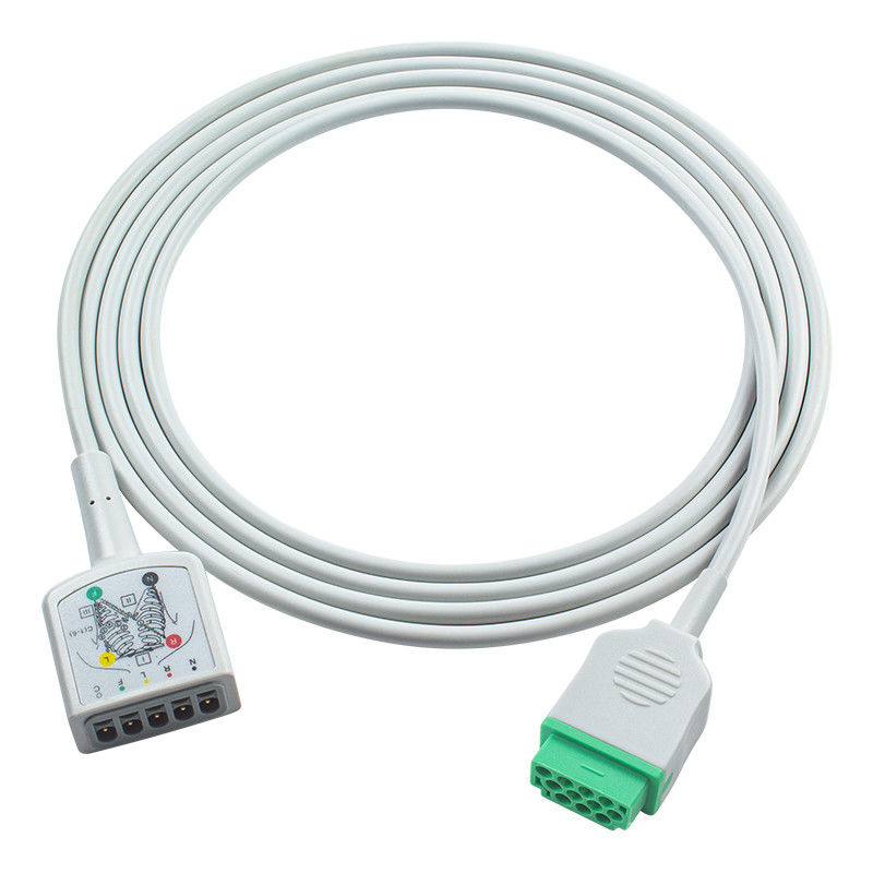 GE 마켓 11Pin 5Lead ECG 트렁크 어댑터 케이블 1553AAO 120 250cx 259cx Vivid S6 ECG 확장 케이블 유로 스타일