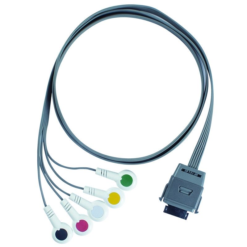 TPU Edan 5Lead ECG Holter 케이블 IEC 스냅 셰일프 라이프 24 개월 바이오 의료 기기