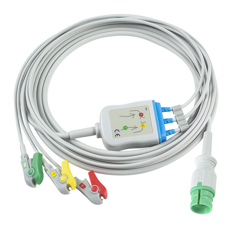 PM-12 14Pin에 대한 Promed ECG 케이블 3Lead IEC Grabber에 호환됩니다.