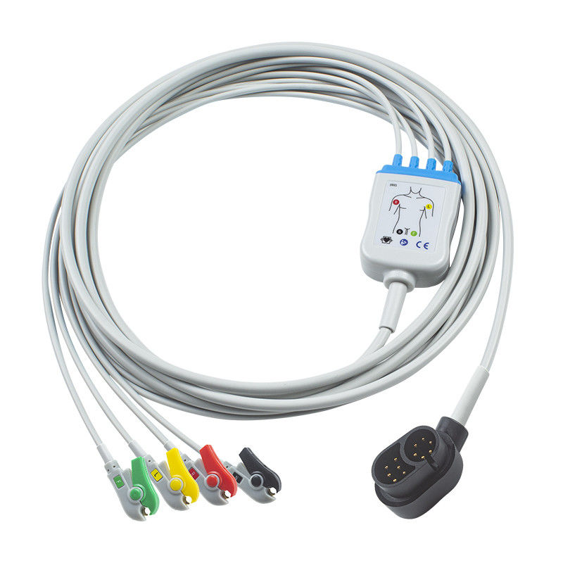 4 웰치 알린 1500 IEC Grabber에 대한 납 ECG 케이블 24 개월 유효기간 호환