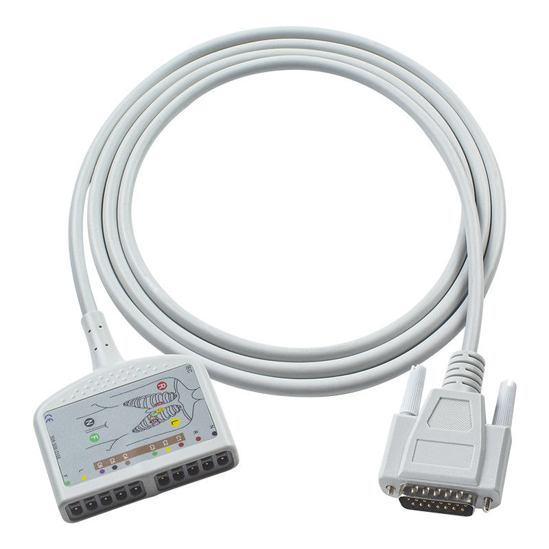 호환되는 니혼 코덴 ECG 진단 EKG 케이블 10Lead Cardiofax C, Cardiofax GEM 9020K, Cardiofax M