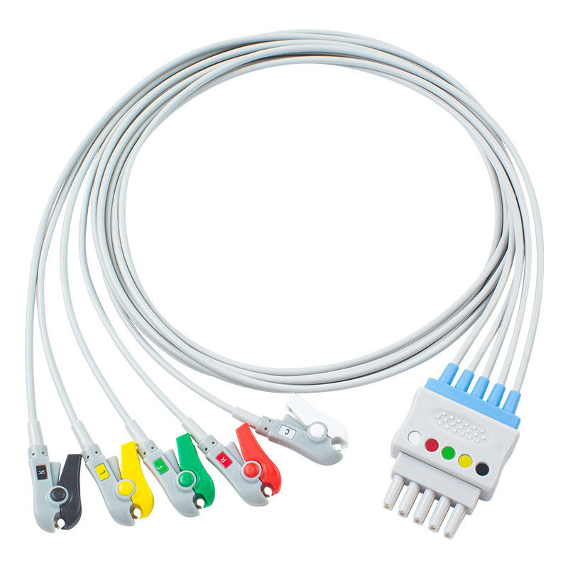 Ｐ -히립스 M1625A 989803104521 ECG 도선 6은 케이블 IEC 클립 MP 20 인텔리브우에 MX800을 이끕니다