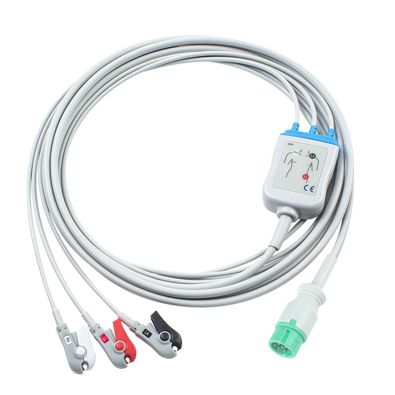 론커 IE12 E12 E12S 9Pin 멀티 파라미터 모니터 ECG 케이블 6Pin ECG 케이블 및 리드 와이어