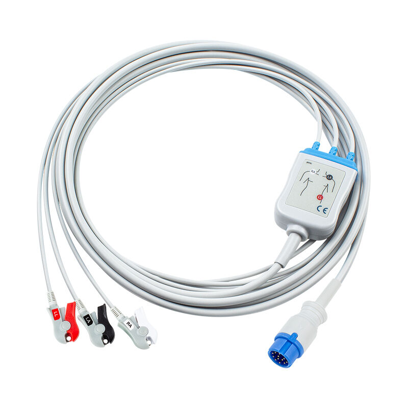 심폐소생술기 CA360-B 디피브리레이터 12Pin ECG EKG 케이블과 납선 3Lead