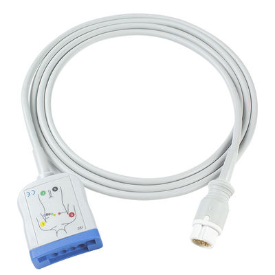 Ｐ -히립스 12Pin 6+4 ECG 트런크 케이블 AAMI IEC ECG 환자케이블