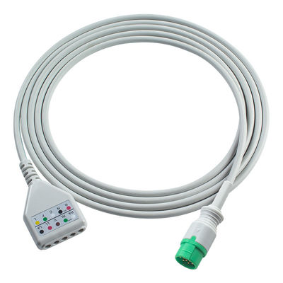 바이오 라이트 12핀 ECG 트렁크 어댑터 케이블 ECG 케이블 Din 스타일 M7000 M8000A M8500 M9500 ECG 확장 케이블