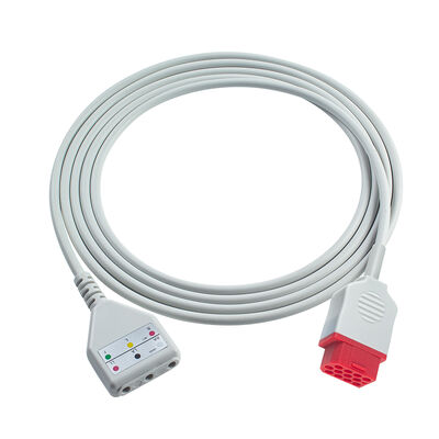 바이오라이트 12Pin 3 5Lead ECG 트렁크 어댑터 케이블 O-ximax Tech AnyView A2 A6 A4 A8 Q7 Q5 ECG 확장 케이블 Din 스타일